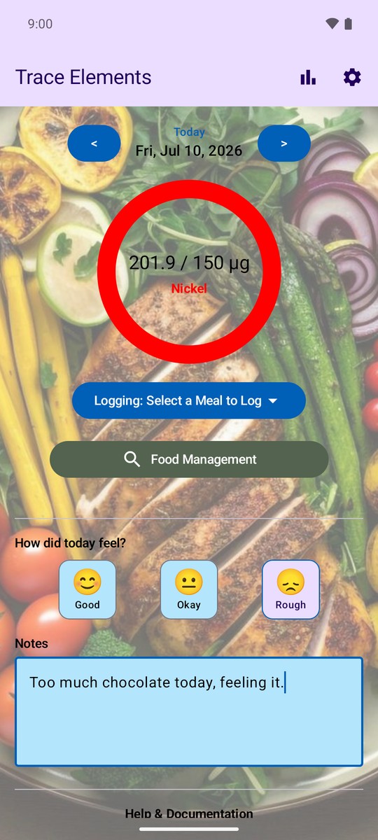 Home screen with a red over-limit ring
